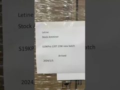 Stock Bitmain S19Kpro 120T Faible puissance Haute vitesse de détection Bitcoin Asic Miner