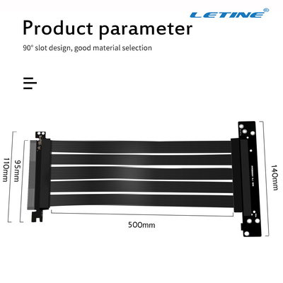 PCIE câblent le câble de extraction 200mm de Parts GPU de mineur d'Asic 300mm 150mm