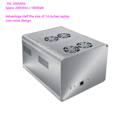 Mineur à faible bruit de blockchain de la conception ETH etc. de YM-200MINI 200MH 180Watt