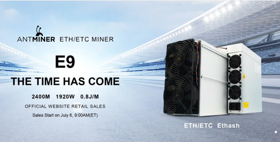 Mineur E9 2400m ETH Antminer E9 2.4Gh de la tache ETH etc. d'algorithme d'EtHash d'exploitation de Bitmain