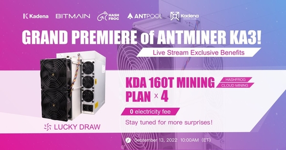 Nouvelle machine d'abattage supérieure du mineur KA-3 3154W Kadena de Bitmain Antminer KA3 166T KDA KD6 KD maximum