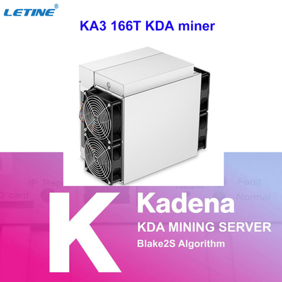 bénéfice 100USD de l'antminer le plus puissant ka3 KDA Blake2S du mineur de refroidissement par l'air 166Th davantage