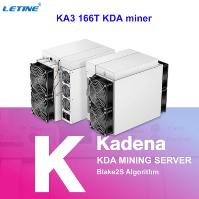 bénéfice 100USD de l'antminer le plus puissant ka3 KDA Blake2S du mineur de refroidissement par l'air 166Th davantage