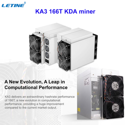 bénéfice 100USD de l'antminer le plus puissant ka3 KDA Blake2S du mineur de refroidissement par l'air 166Th davantage