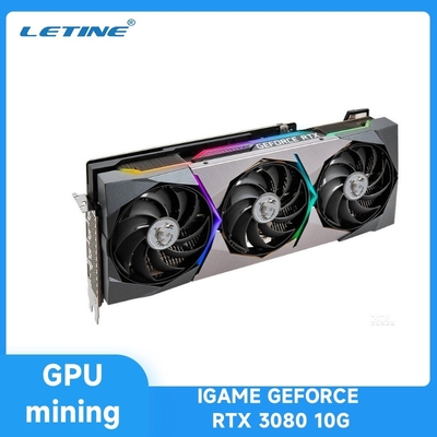 Exploitation Rig Graphics Card de Graphic Card IGAME GEFORCE RTX 3080 10G ZEC LTC etc. de mineur de LETINE