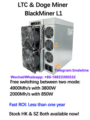 Mineur 4900Mh 3800W de doge de LTC Litecoin de machine d'abattage de Blackminer L1 Scrypt