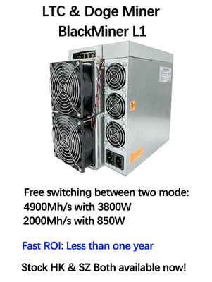 Mineur 4900Mh 3800W de doge de LTC Litecoin de machine d'abattage de Blackminer L1 Scrypt
