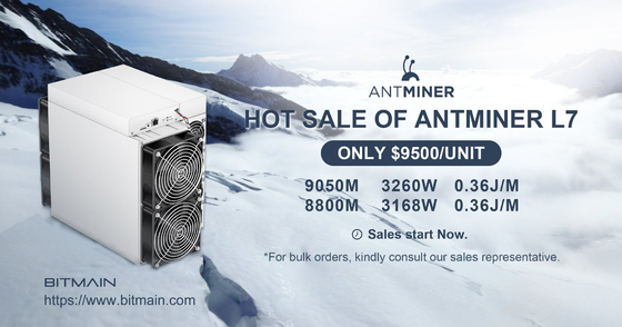 DOGE LTC L7 9050M Asic Mineur Machine Bitmain Antminer L7 9050M 9300M 9500M