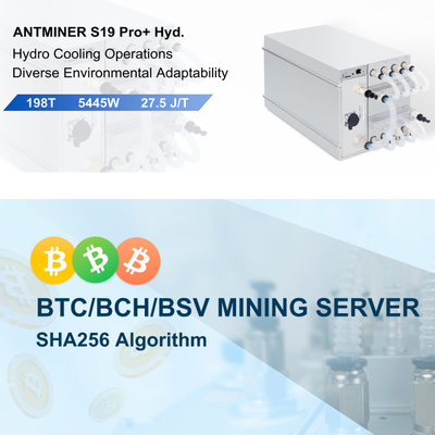 Antminer S19 XP Hydro 255T Asic Bitcoin Miner S19 Pro+ Hyd 198Th avec conteneur ANTSPACE HK3