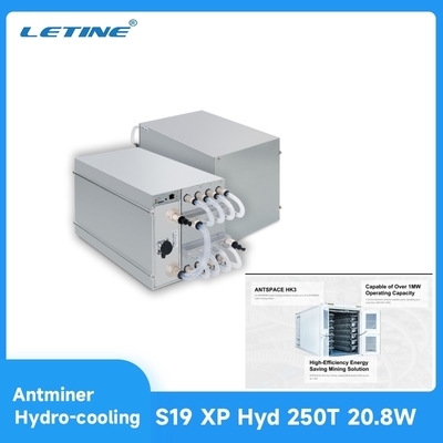 SHA256 BTC/BCH/BSV Algoritme Bitcoin Miner S19e XP Hyd 251TH/s 5522W 22J/T Hydro-refroidissement