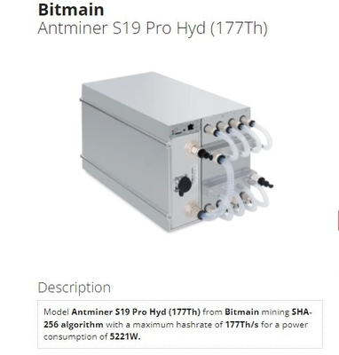 Mineur de l'hydraulique 255Th Blockchain Cryptocurrency Asic de Bitcoin BTC Bitmain Asic Antminer S19 XP