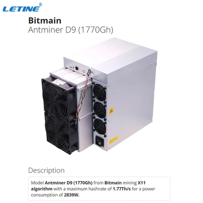 Nouveau mineur puissant du mineur D9 X11 Asic de tiret de Bitmain Antminer D9 1770G 2839W