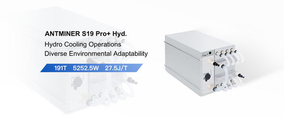 L'hydraulique d'Antminer S19 Pro+ (198Th) de Bitmain extrayant le mineur du refroidissement par l'eau de 198Th/s 5445W BTC