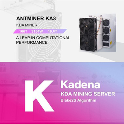 Mineur Bitmain Antminer KA3 166th/S de Blockchain 166T 3154W KDA Asic