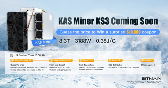 Mineur de la machine d'abattage de Futuer KHeavyHash Antminer KASPA KS3 Asic