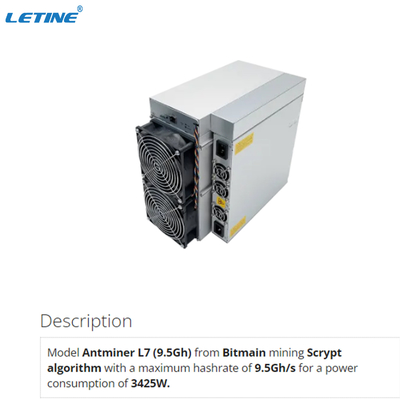 Haut mineur Bitmain Antminer L7 9160MH 9050MH 8800MH 9500MH de doge de LTC de bénéfice