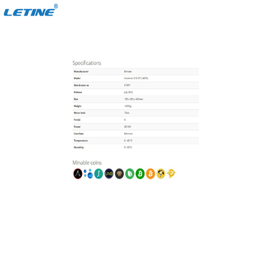 Mineur de l'exploitation SHA-256 d'Antminer S19 XP 140Th Bitmain