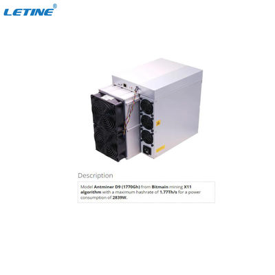 Crypto Mining Bitmain Antminer D9 1.77 Th/S Interface Ethernet avec 4 ventilateurs