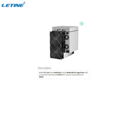 SC Lite Goldshell Asic Miner Blake2B-Sia Algorithme 4.4Th/S SiaCoin ScPrime