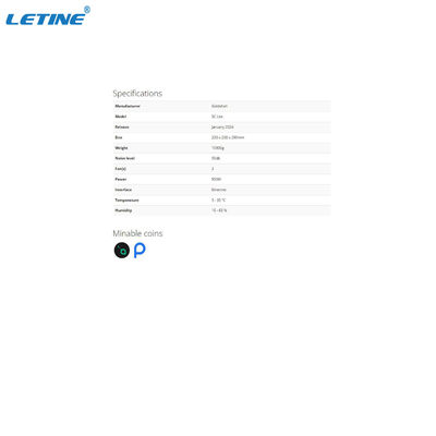 SC Lite Goldshell Asic Miner Blake2B-Sia Algorithme 4.4Th/S SiaCoin ScPrime