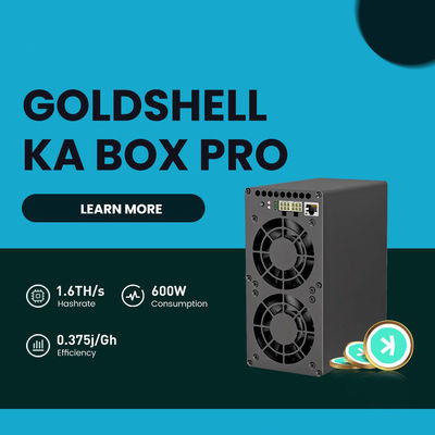 Home Mute Kaspa Miner Goldhsell KA Box Pro 1.6Th/s 600W Algorithme KHeavyHash