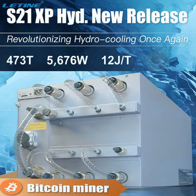Bitmain Antminer S21XP Hydro Modèle de refroidissement hydraulique 473T Efficacité 12 J/TH S21 XP 270T Bitcoin Miner 300T Coolin d'immersion