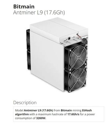 Bitmain Asic Antminer L9 16G Letcoin Doge Dual Mining 3360W L7 9050M Machine de minage
