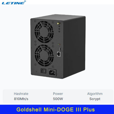 Mini-DOGE III Plus Goldshell Algorithmes d'exploitation minière 810Mh/s 500W DG1 DG1+ L7 L9 LTC DOGE mineur