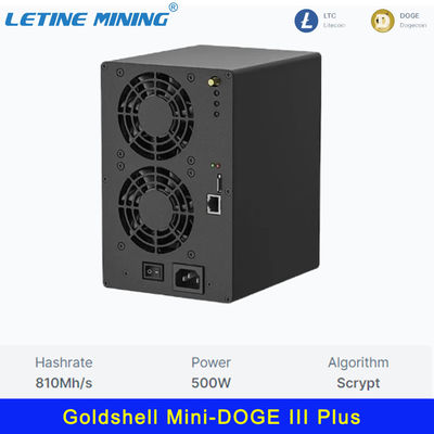 Mini-DOGE III Plus Goldshell Algorithmes d'exploitation minière 810Mh/s 500W DG1 DG1+ L7 L9 LTC DOGE mineur