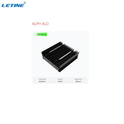 IceRiver ALPH AL0 400GH/S 100W Machine d'extraction de l'aléphum Blake3 algorithme ALPH Coin