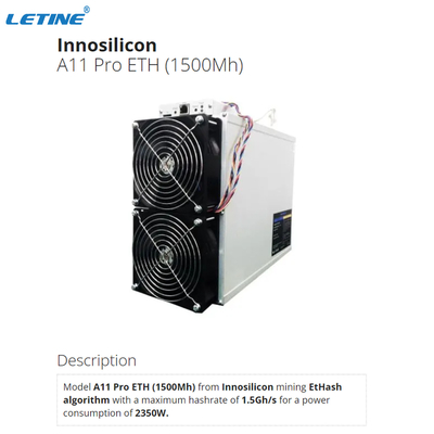 Mineur A11 pro 8G 1.5Gh/S 1500Mh Hashrate d'Innosilicon Asic