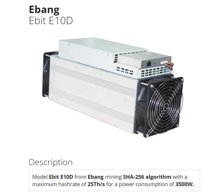 3500 interface 75db SHA-256 d'Ethernet d'Ebit E10D 25T de watt