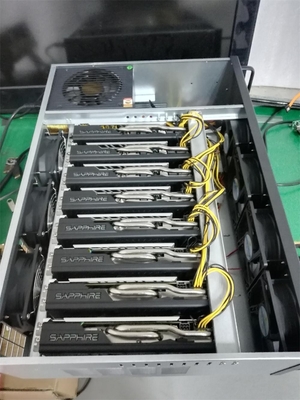 Installation d'exploitation de M06S 6GPU extrayant la machine d'abattage de dogecoin d'ETH LTC
