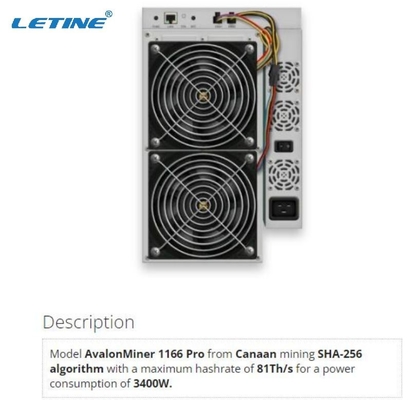 Pro 81T Asic Bitcoin mineur du mineur 75db BTC de Blockchain de mineur d'Avalon 1166