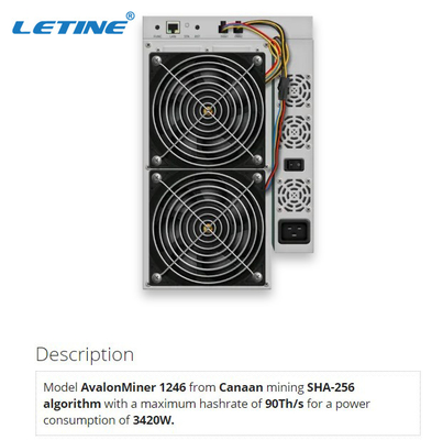 Interface d'Ethernet de BTC 87T 90T 93T Avalon A1246 85t SHA256 3420W