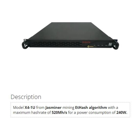 machines d'abattage de 240W Ethash Asic