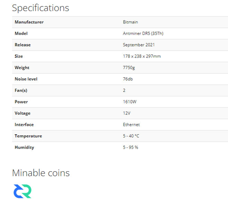 Machine d'abattage de pièce de monnaie de DCR d'Asic Bitmain Antminer DR5 trente-cinquième de vente trente-quatrième DR5
