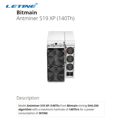 S19 XP 140TH 3100W Bitmain Asic Antminer haut Hashrate 75db