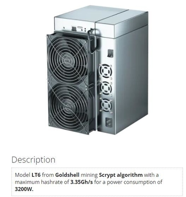 Pro Goldshell Scrypt mineur Mini Doge Litecoin Dogecoin de LT6 LT5 LT5