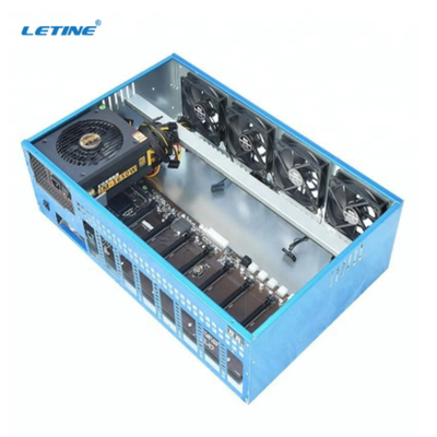 Mineur métallique du CMP 170HX 90HX AMD Because-160 3060 GPU de Rig Frame With de l'exploitation 8GPU crypto
