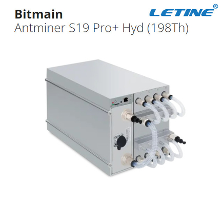 la 198Th hydraulique d'Antminer S19 Pro+ de mineur de 5445W J0-10 Asic par l'eau le refroidissement