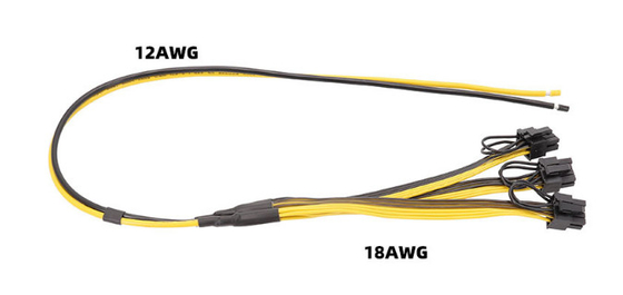 Câble d'exploitation de 12AWG 18AWG GPU