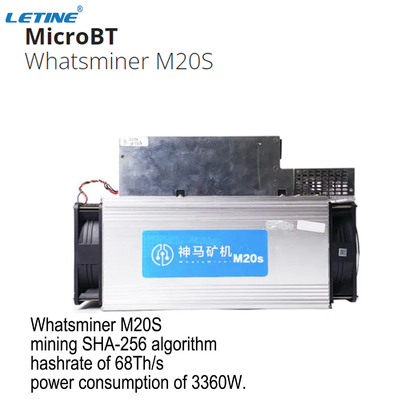 Les mineurs utilisés MicroBT Whatsminer M20S 68T 70T de SHA-256 BTC Blockchain ont mordu le MINEUR de pièce de monnaie