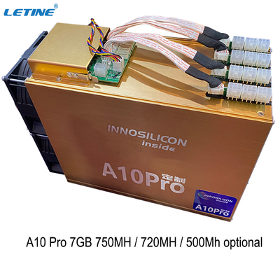 Mineur With Power Supply d'Innosilicon A10pro 7GB 750MH 720MH 500Mh Eth de mineur d'Ethereum Asic d'occasion