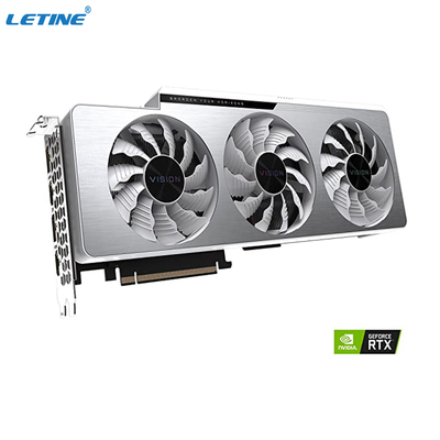 Carte graphique du rtx 3070 argentés d'OC 8G de vision de Ti de GeForce RTX 3070 de GIGAOCTET de Graphic Card de mineur de couleur