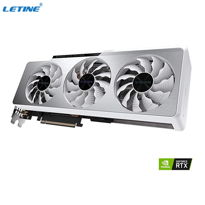 Carte graphique du rtx 3070 argentés d'OC 8G de vision de Ti de GeForce RTX 3070 de GIGAOCTET de Graphic Card de mineur de couleur