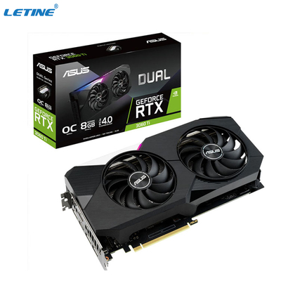 Carte graphique ASUS DUAL-RTX3060TI-O8G-V2 de jeu de Hashrate de serrure