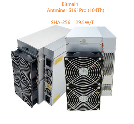 29.5W/T Bitcoin Asic Antminer Bitmain Antminer S19j Pro 104Th SHA 256 Algorithme