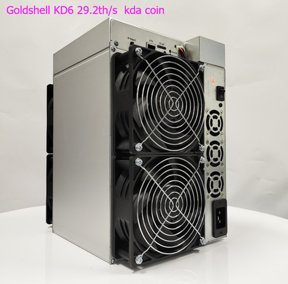 hashrate 29.2Th/s du goldshell KD6 de Goldshell extrayant l'algorithme de Kadena une puissance de 2630W.