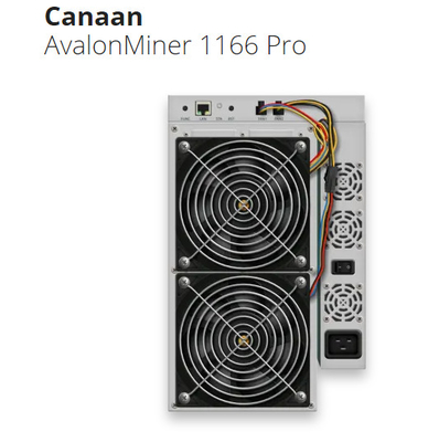 Mineur Avalon Miner de SHA 256 Bitcoin ASIC 1166 pro fans de 81Th/S 12038X4